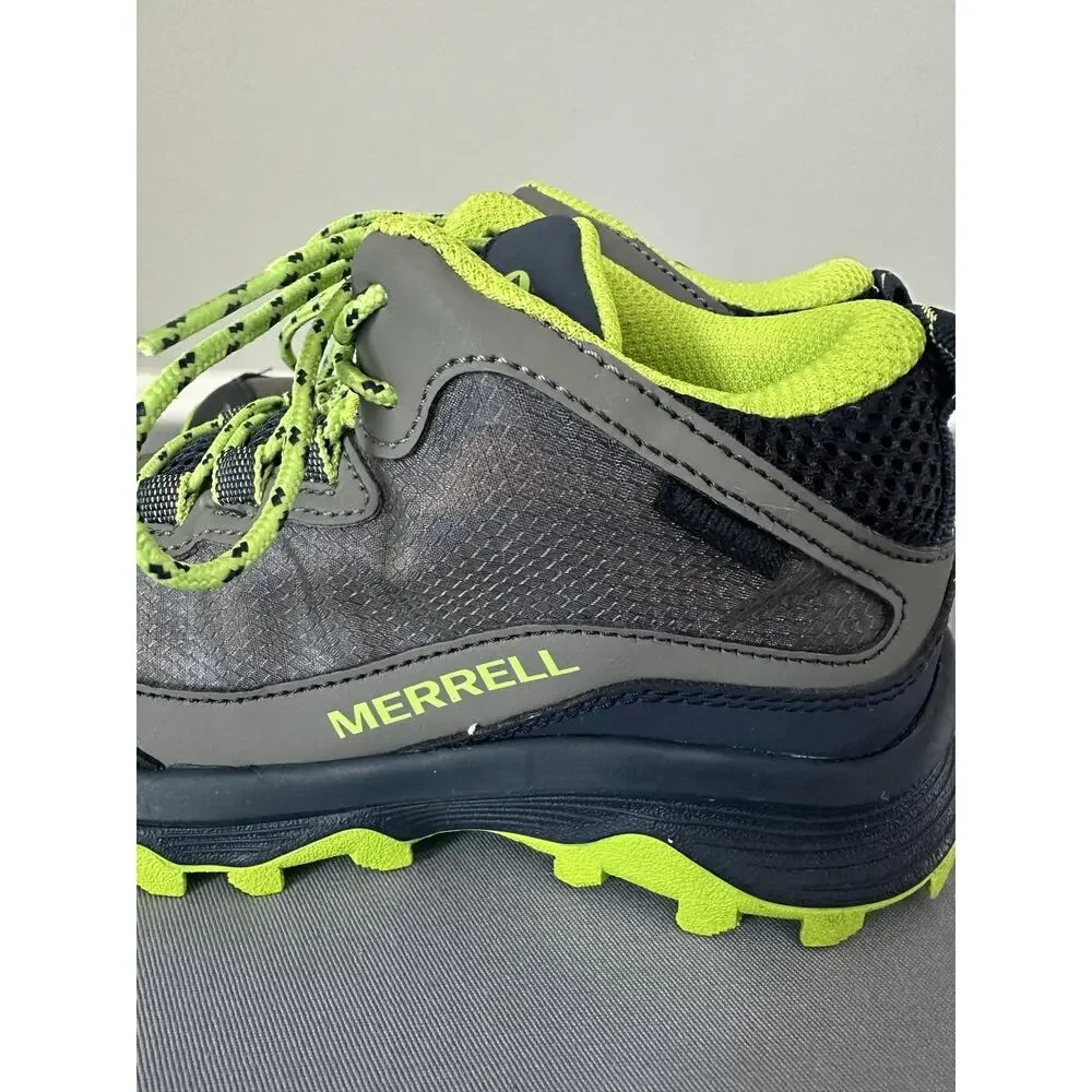 Merrell Hiking Shoes Kids Size 12 Gray Green Trail Mesh Sneakers MK265212